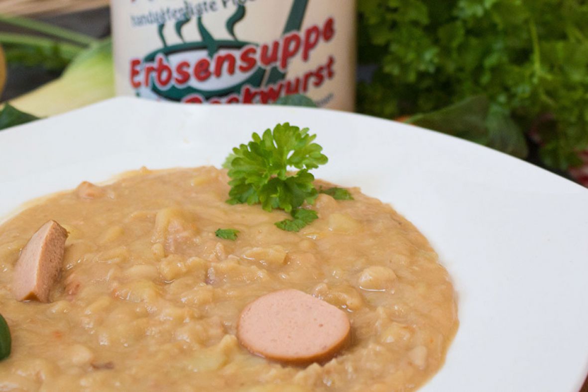 Kelles Erbsensuppe mit Bockwurst 800g