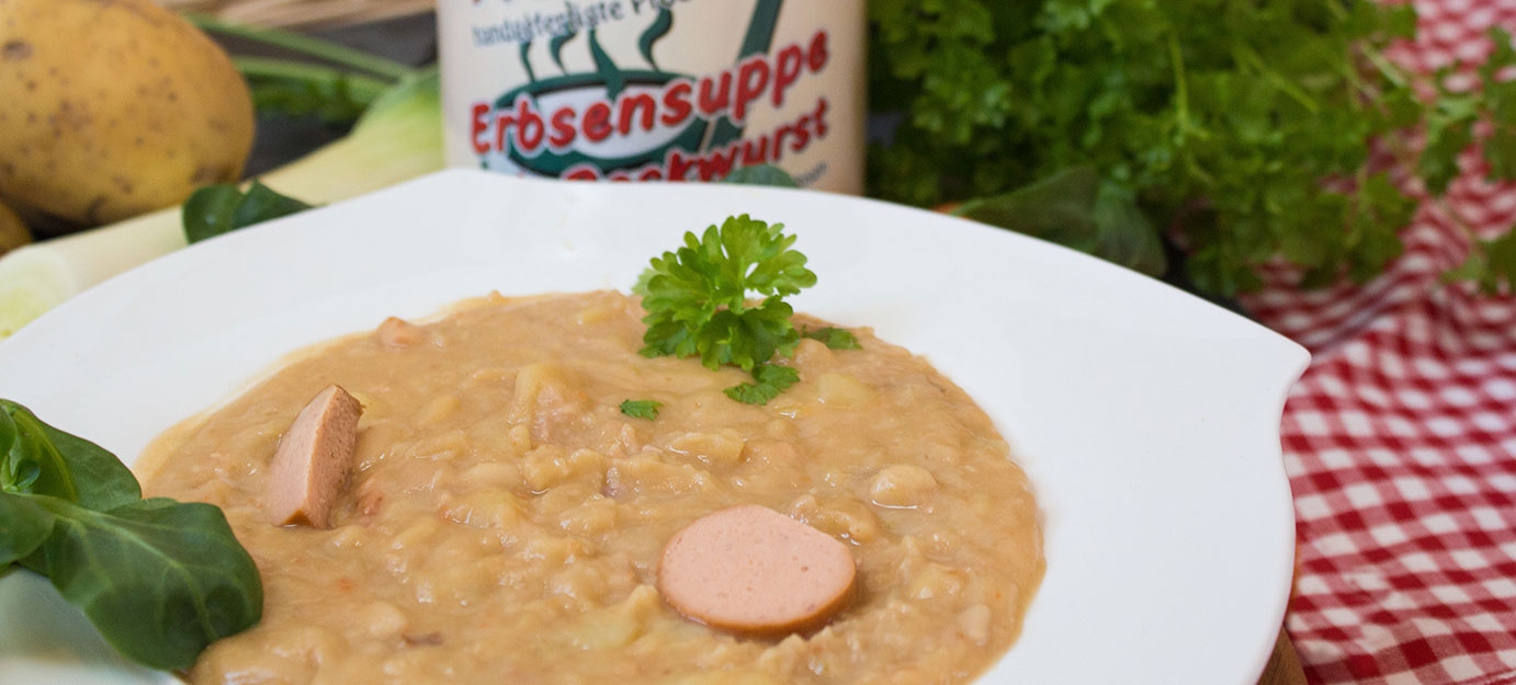 Kelles Erbsensuppe mit Bockwurst 800g