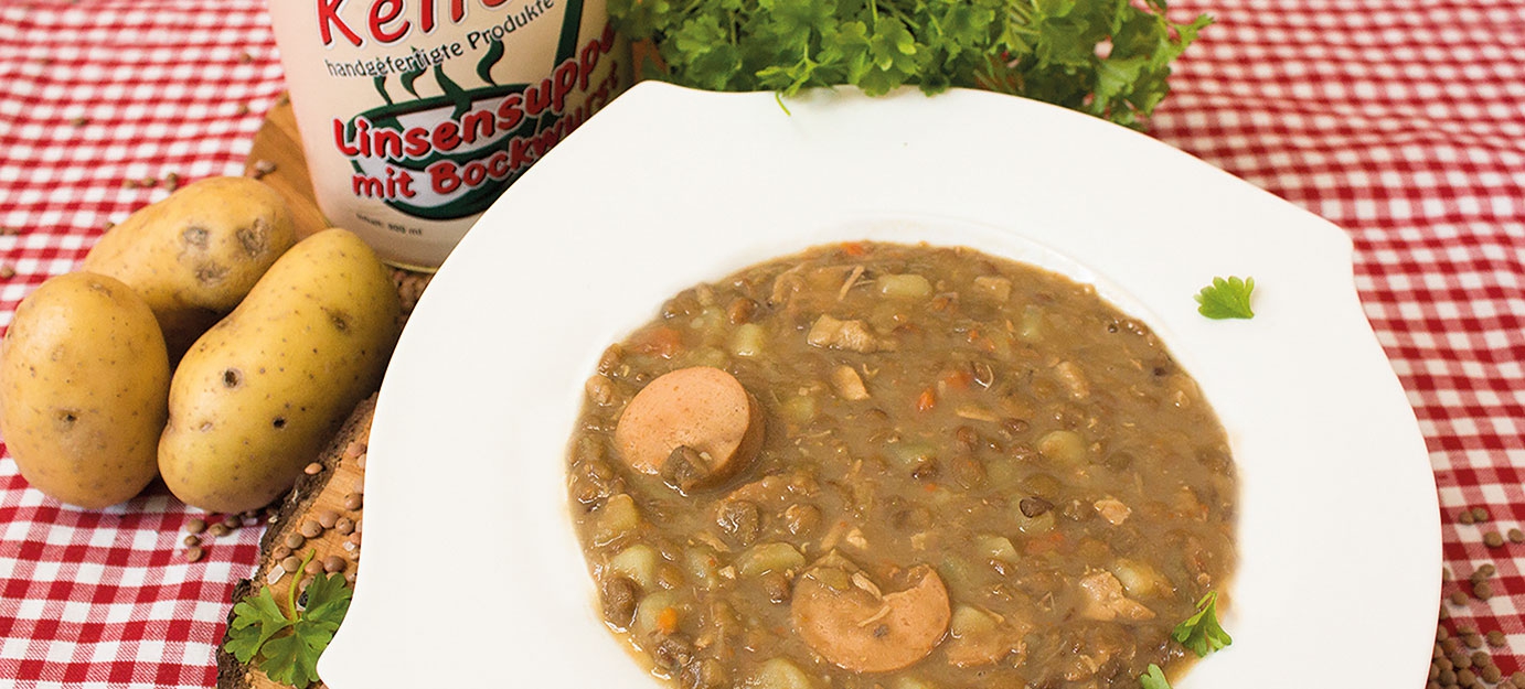 Kelles Linsensuppe mit Bockwurst 800g